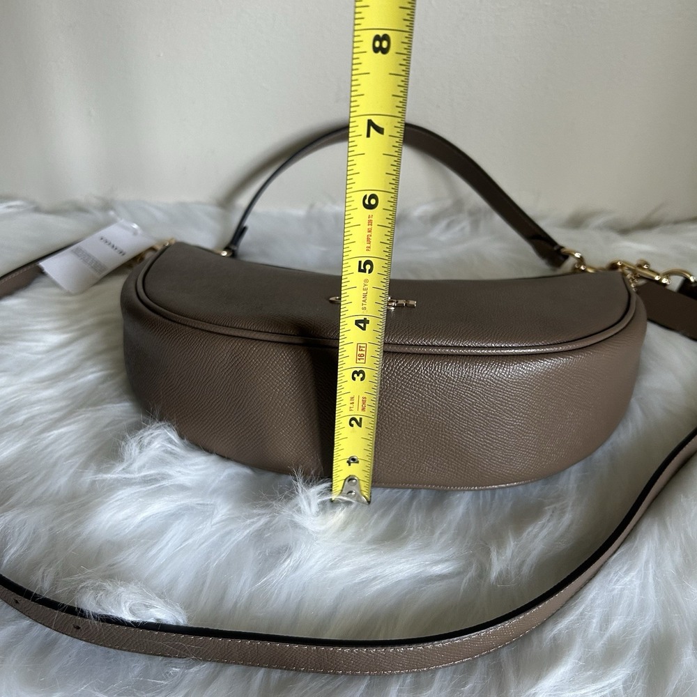 Coach Aria‎ Dark Stone Pebbled Leather Shoulder Bag CCL28 NEW - Picture 8 of 8